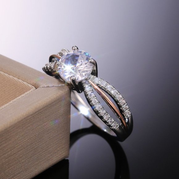 💞 Exquisite Three Layer Dainty Zircon Fashion Rings for Women, PD566 - Picture 3 of 5
